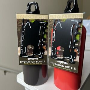 Meridian Point Hydration Bottle w/ Multitool Card – Camping Survival Tool Set